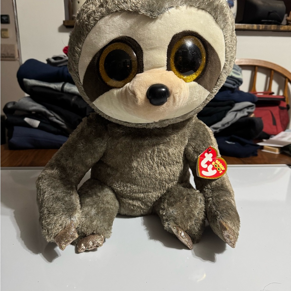 Ty Beanie Babies Sloth Plush - Brown and Cream
